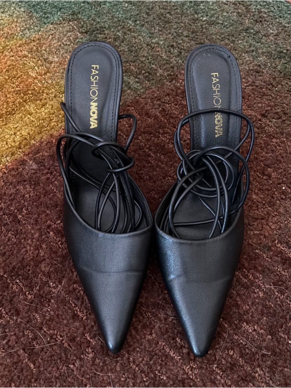 Fashion Nova lace-up heels